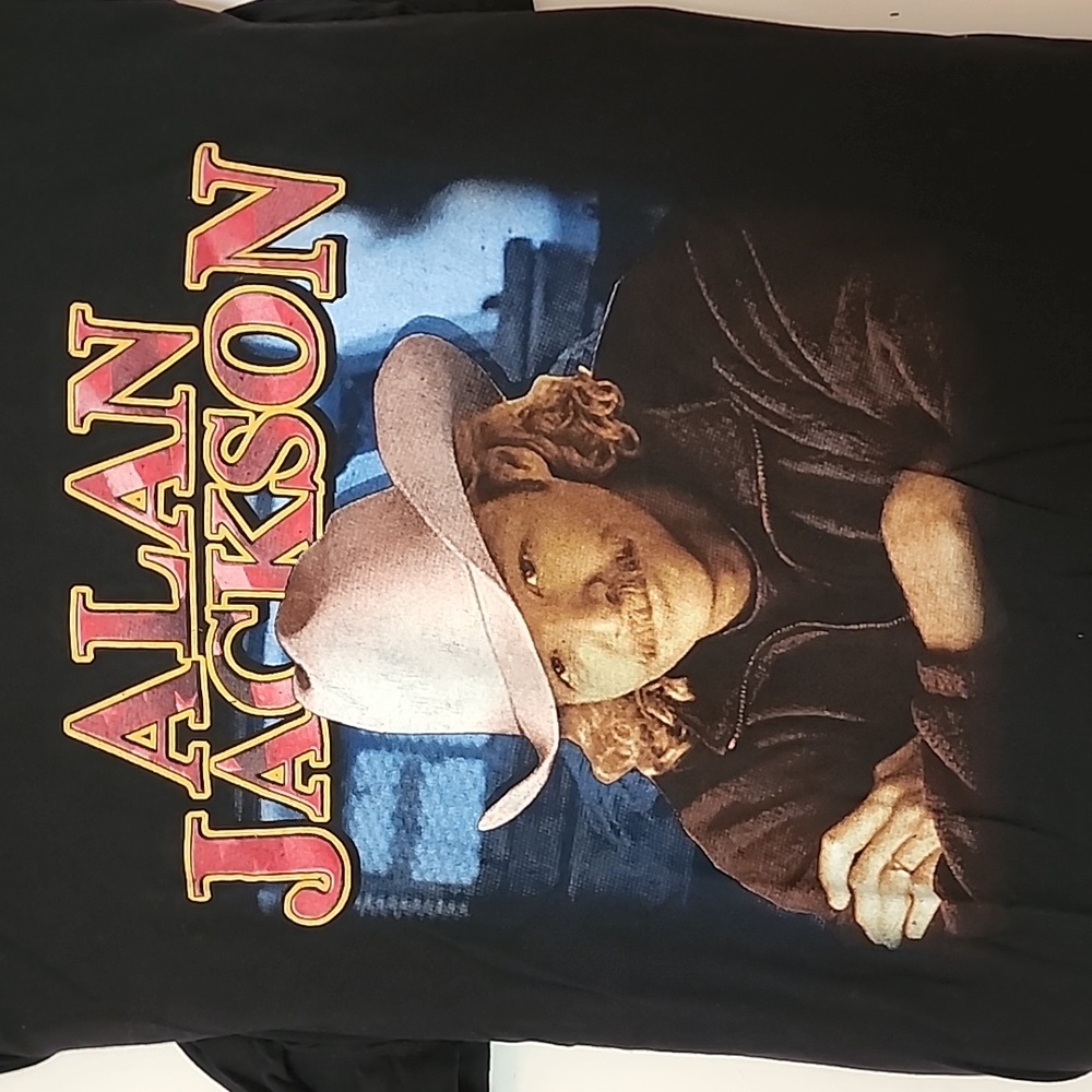 Black Alan Jackson Graphic 2002 U.S Tour Tee Size XL - Picture 2 of 6